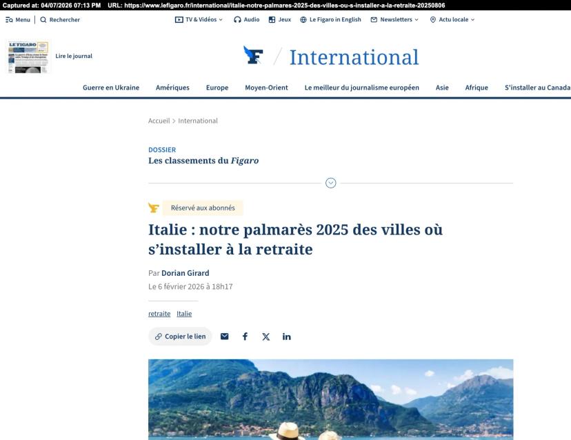 Italy: our 2025 ranking of cities to retire in