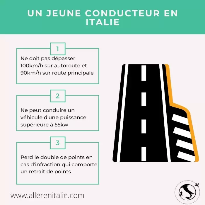 jeune conducteur en italie