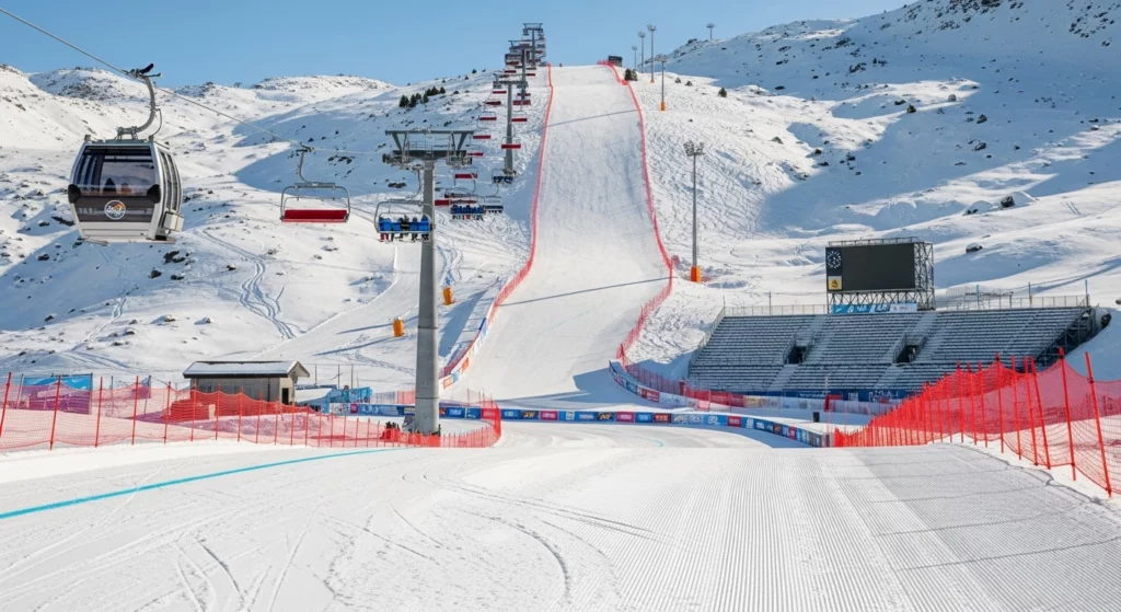 Pistes de ski et installations sportives de Cortina d'Ampezzo préparées pour les Jeux Olympiques d'hiver 2026, modernisation des infrastructures alpines italiennes