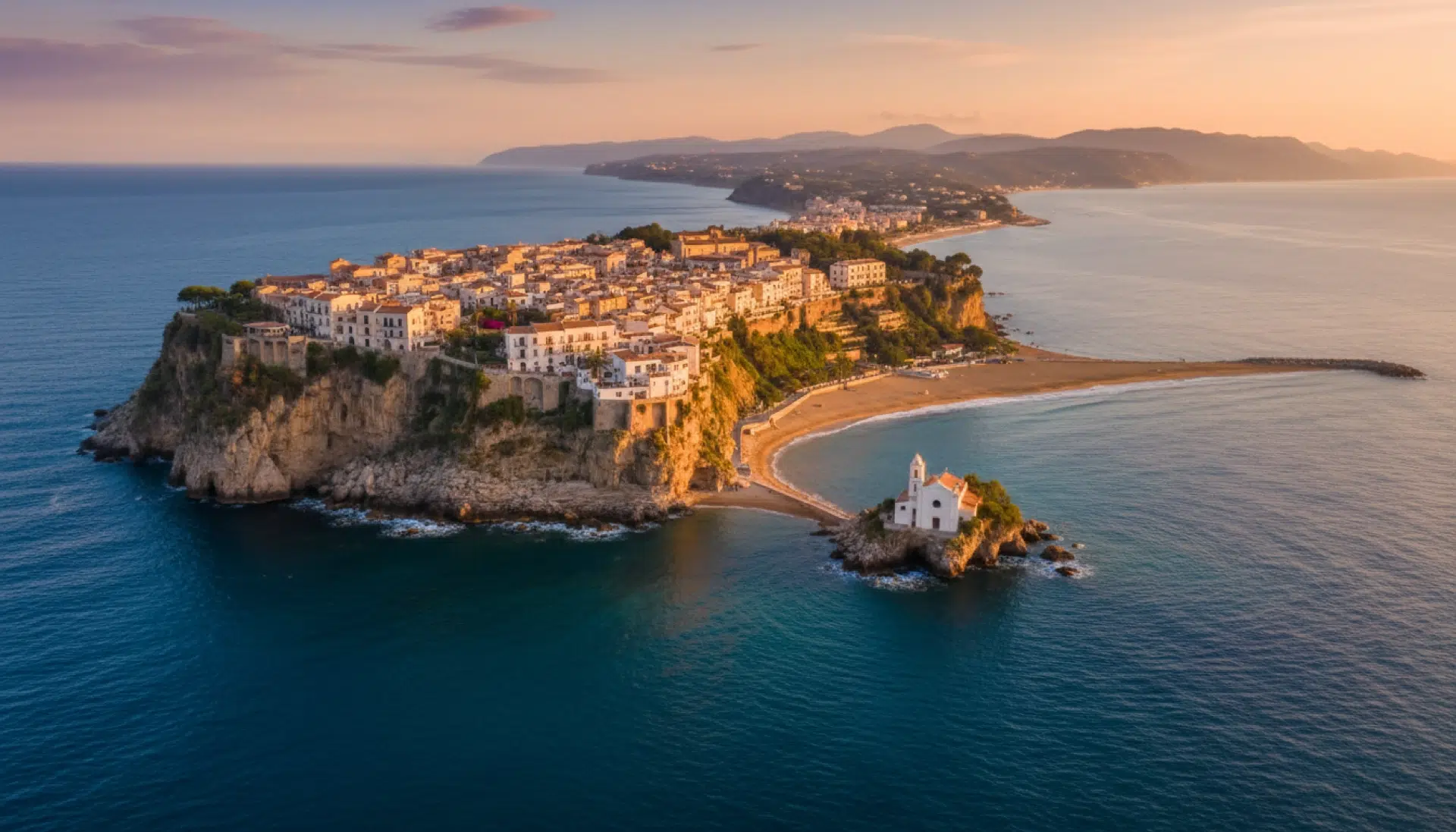 vivre en Calabre vue sur la côte tyrrhénienne depuis Tropea