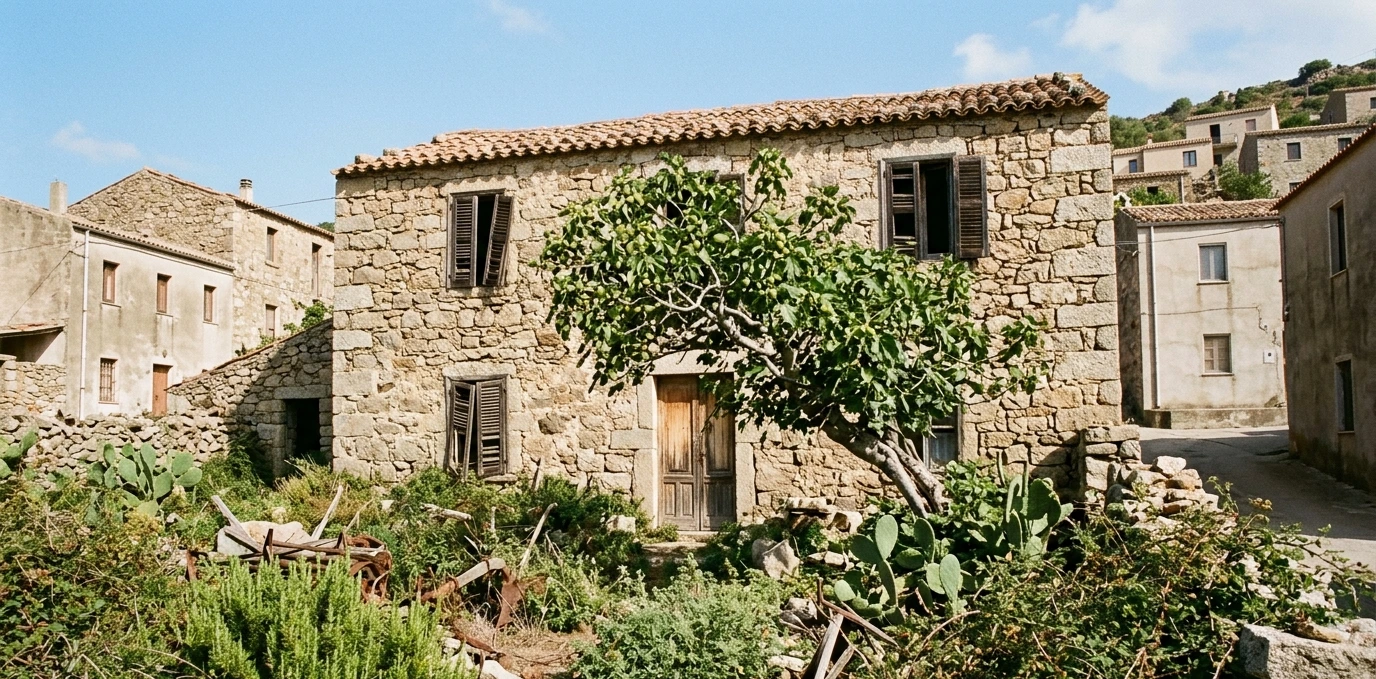Les maisons à 1 euro en Sardaigne sont de vraies bâtisses en pierre — mais prévoyez entre 50 000 et 150 000 € de travaux selon l'état du bien.