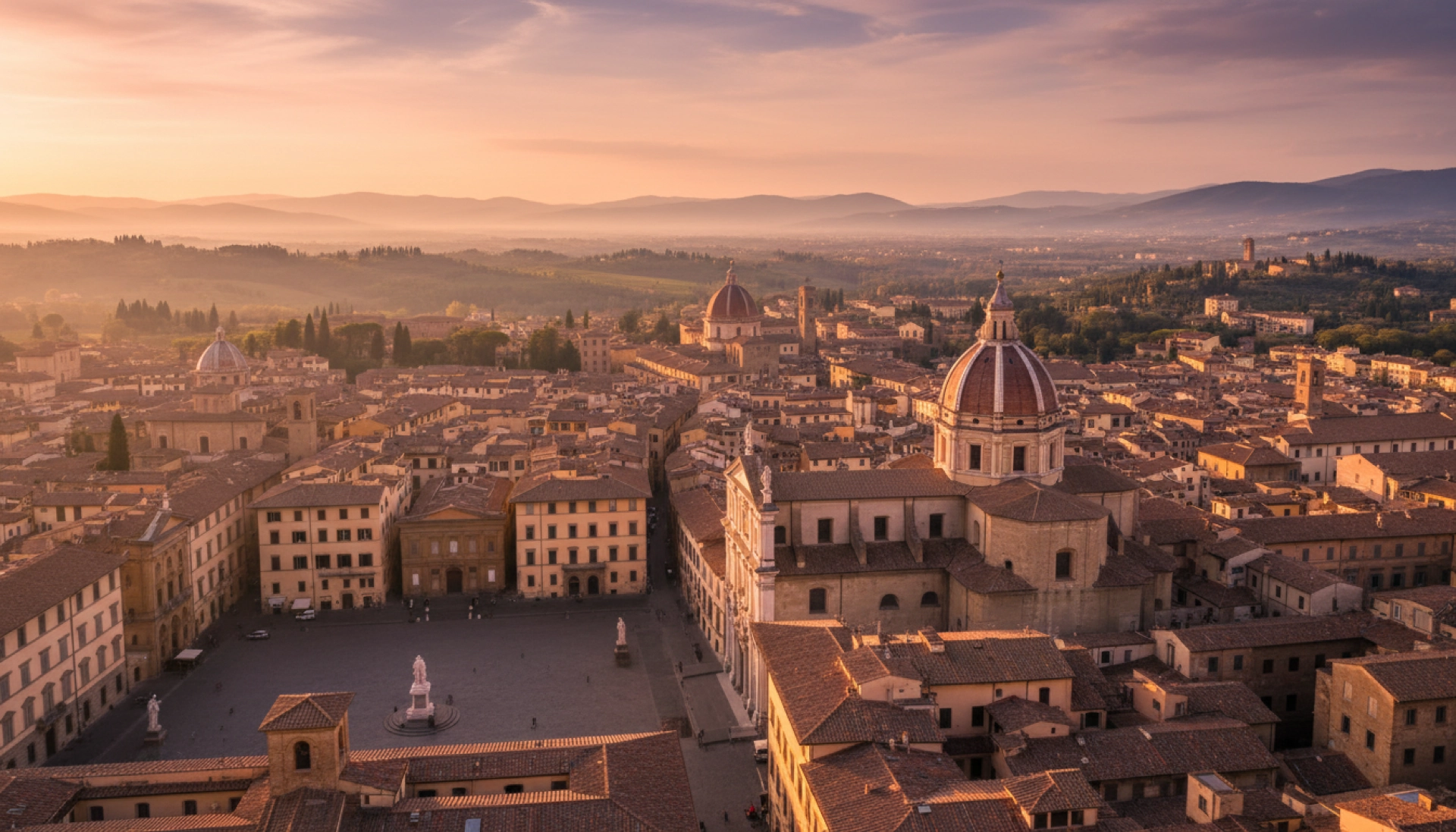 Vue panoramique sur une ville italienne symbolisant le marché du travail et le smic en Italie