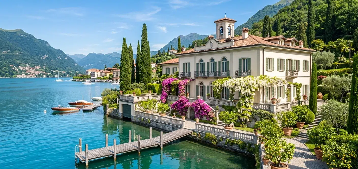 House with lake view for sale on Lake Como – villa with garden and direct lake access