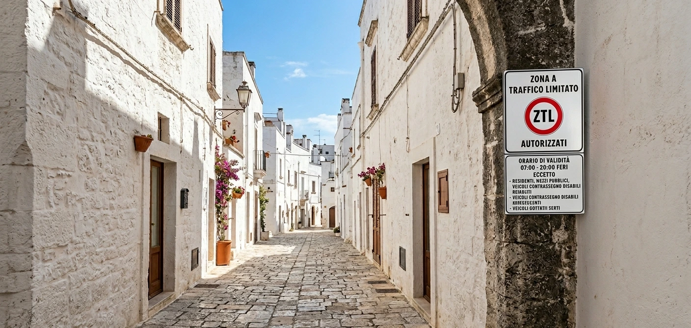 Road map of southern Italy unfolded on a wooden table with sunglasses and car keys beside it